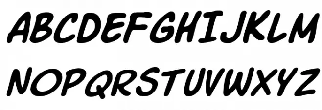 Komika Slick Italic Шрифта ВЕРХНИЙ