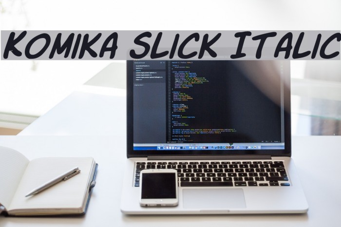 Komika Slick Italic Font examples
