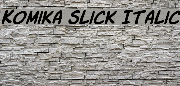 Komika Slick Italic Font examples