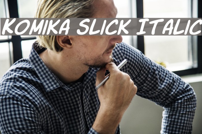 Komika Slick Italic Font examples
