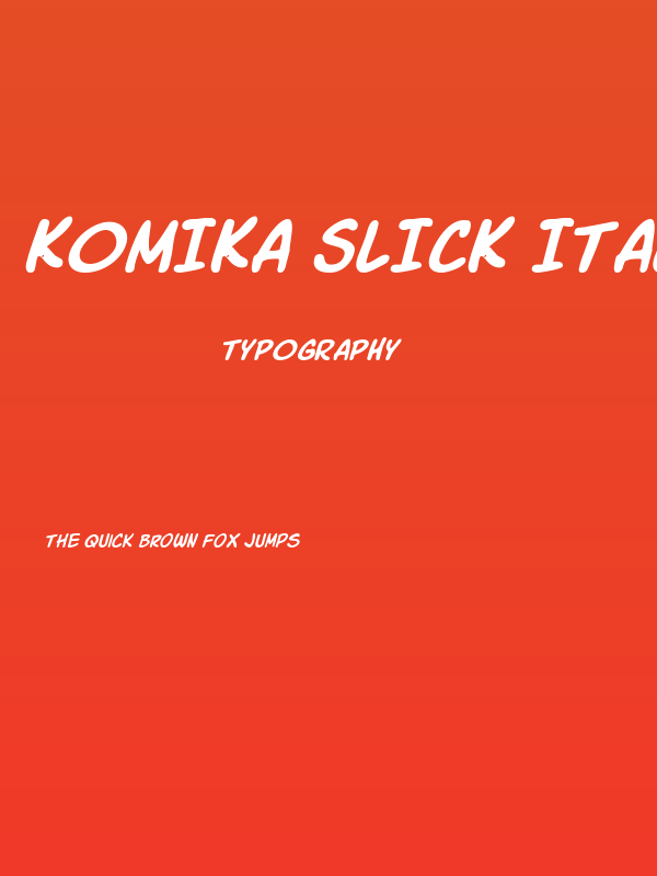 Komika Slick Italic Poster