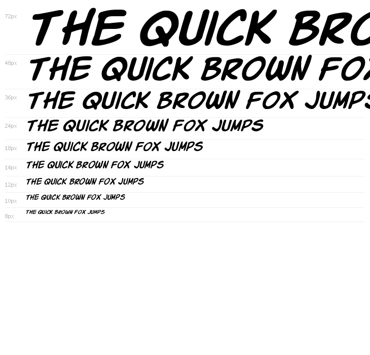 Komika Slick Italic Waterfall