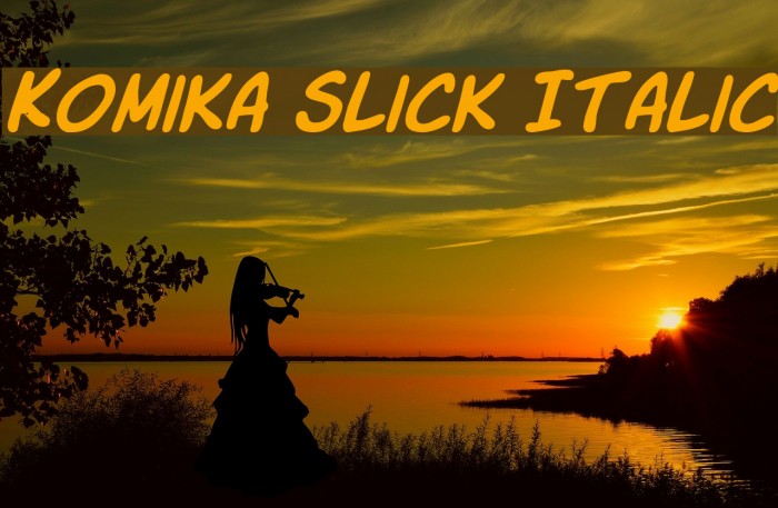 Komika Slick Italic Polices examples