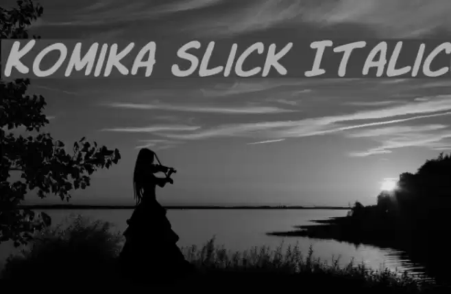 Komika Slick Italic  examples