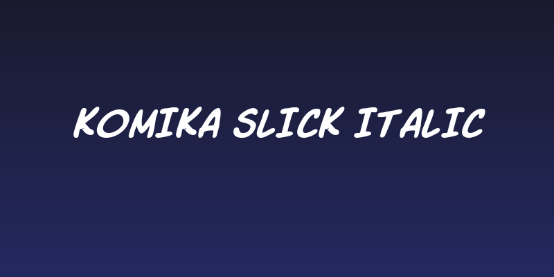 Komika Slick Italic Social Header