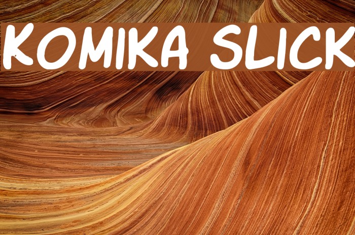 Komika Slick Font examples