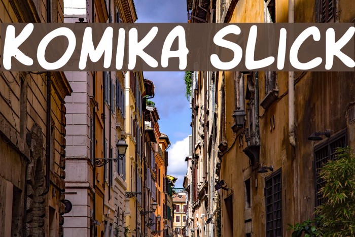 Komika Slick Font examples