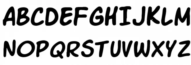 Komika Slick Font Litere mari