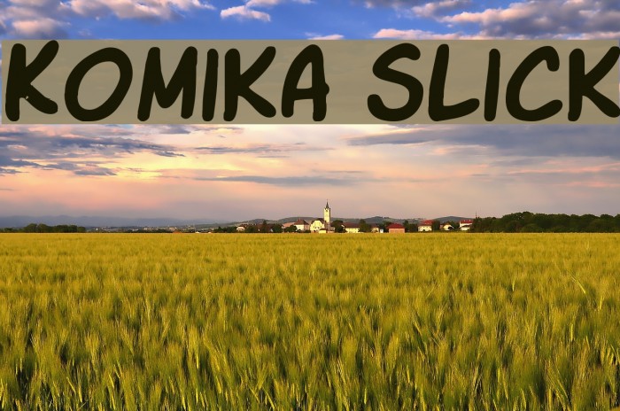 Komika Slick フォント examples