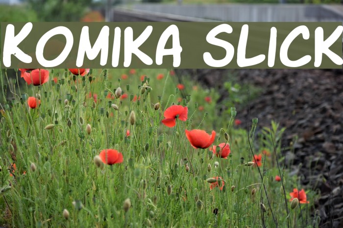 Komika Slick フォント examples