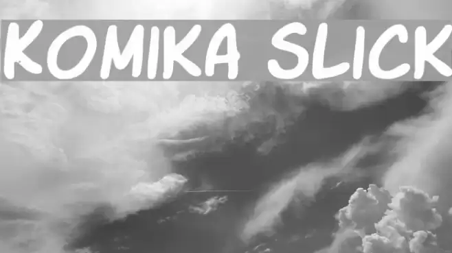 Komika Slick フォント examples