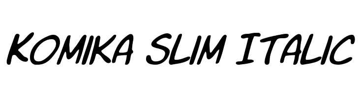 Komika Slim Italic  Fuentes Gratis Descargar