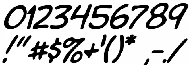 Komika Slim Italic Font OTHER CHARS