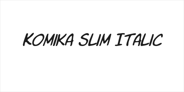 Komika Slim Italic Logo