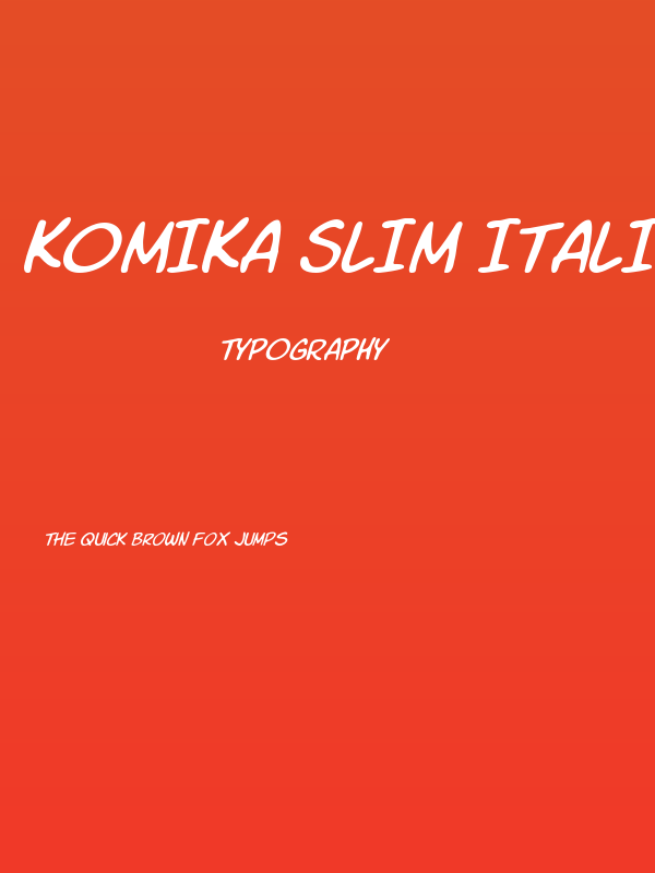 Komika Slim Italic Poster