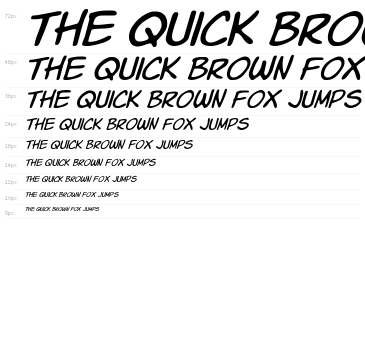 Komika Slim Italic Waterfall