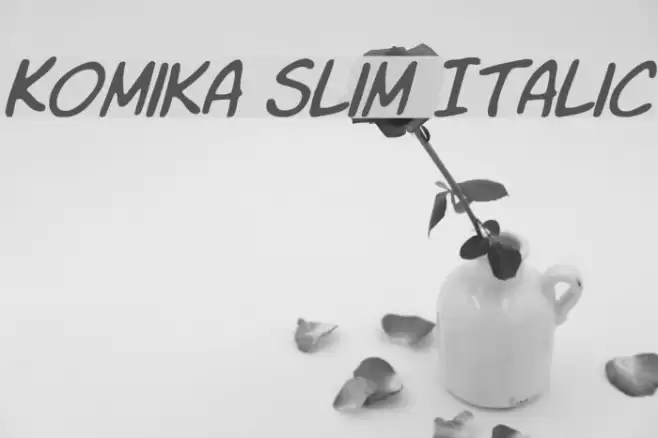 Komika Slim Italic Font examples