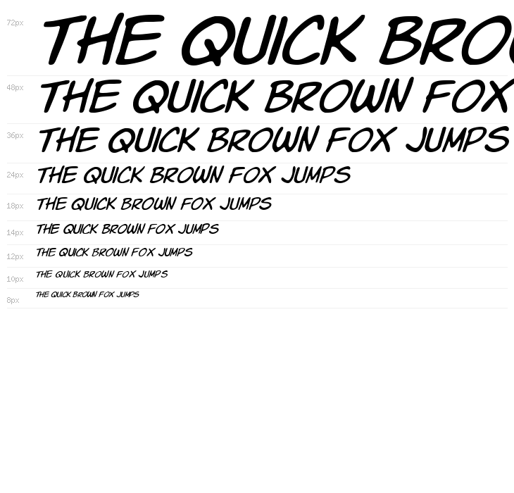 Komika Slim Italic Waterfall