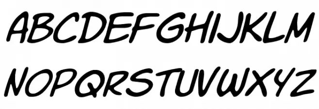 Komika Slim Italic خط أحرف صغيرة