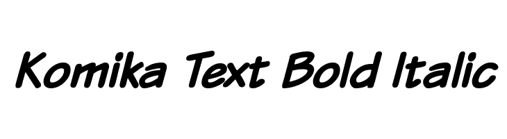 Komika Text Bold Italic Font
