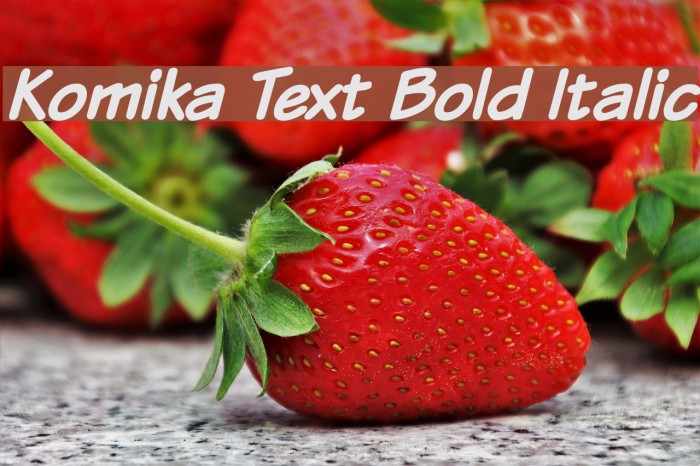 Komika Text Bold Italic Font examples