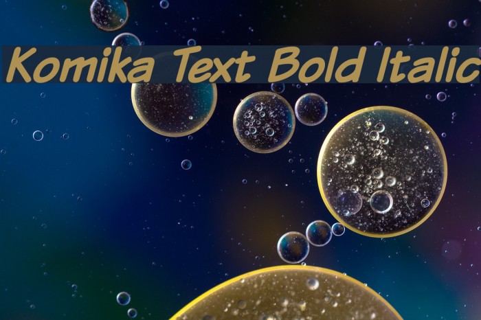 Komika Text Bold Italic Font examples
