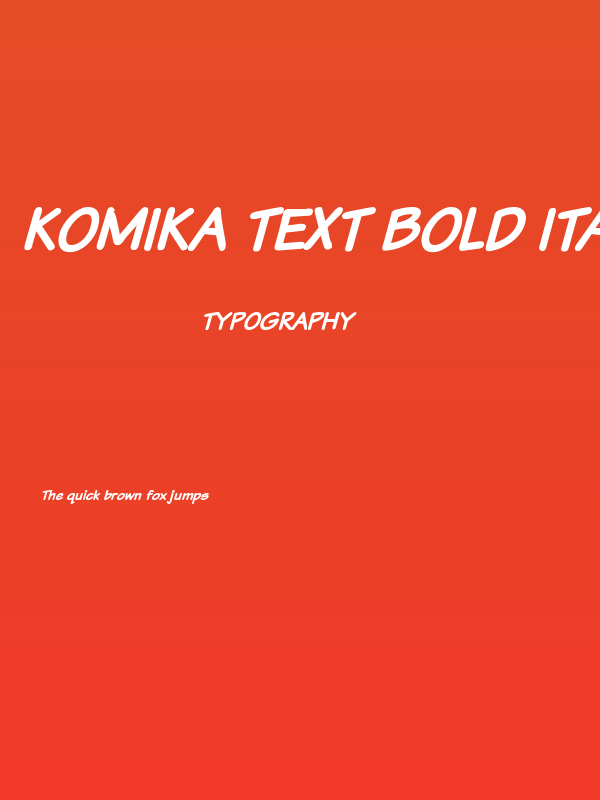 Komika Text Bold Italic Poster