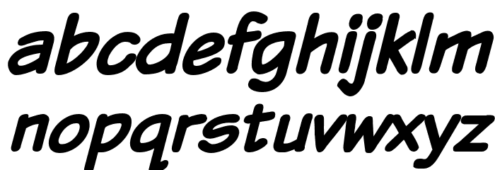 Komika Text Bold Italic Font LOWERCASE