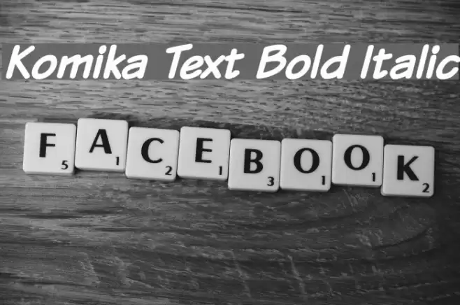 Komika Text Bold Italic خط examples