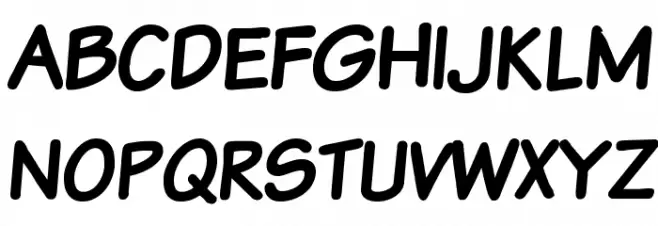 Komika Text Bold Schriftart Groß