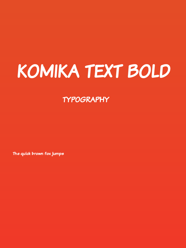 Komika Text Bold Poster