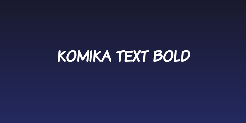 Komika Text Bold Social Header