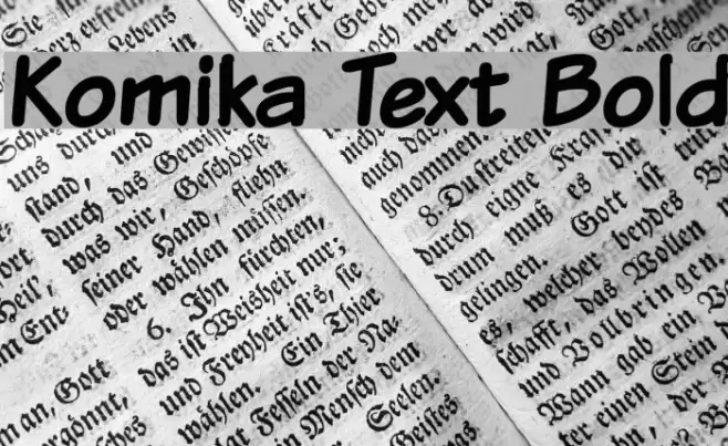Komika Text Bold خط examples