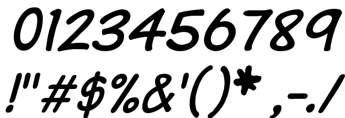 Komika Text Italic Font OTHER CHARS
