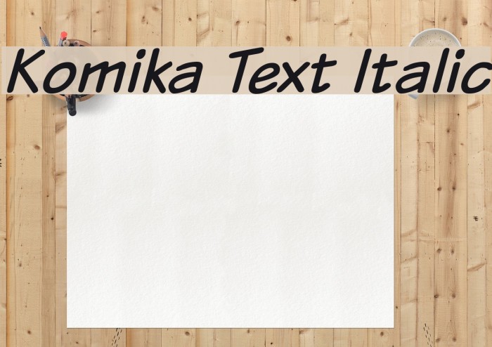 Komika Text Italic Font examples