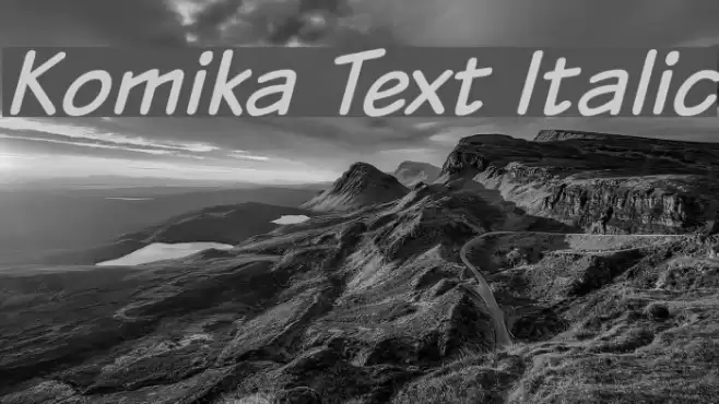 Komika Text Italic  examples