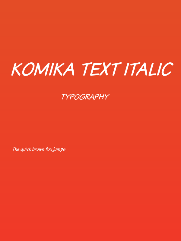 Komika Text Italic Poster