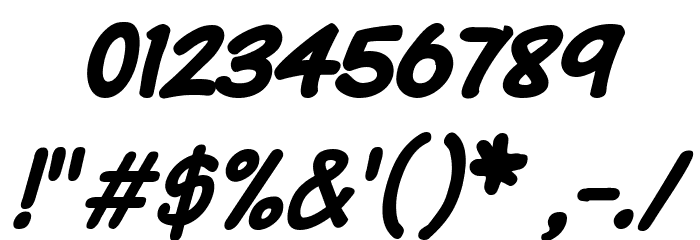 Komika Text Kaps Bold Italic Font OTHER CHARS