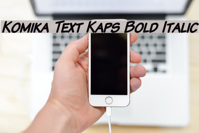 Komika Text Kaps Bold Italic Font examples