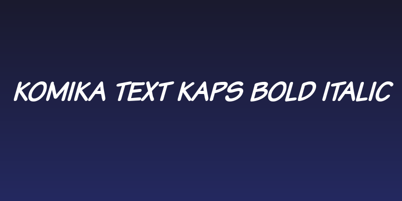 Komika Text Kaps Bold Italic Social Header