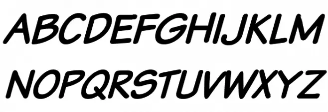 Komika Text Kaps Bold Italic  
