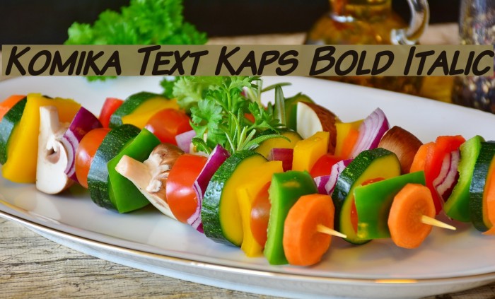 Komika Text Kaps Bold Italic Font examples