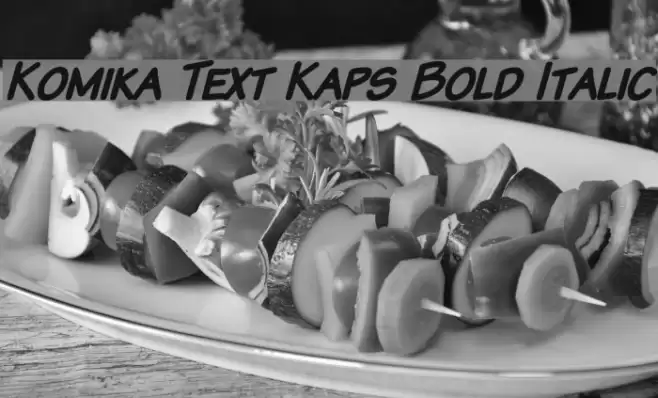 Komika Text Kaps Bold Italic Fuentes examples