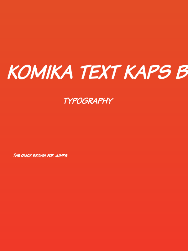Komika Text Kaps Bold Italic Poster