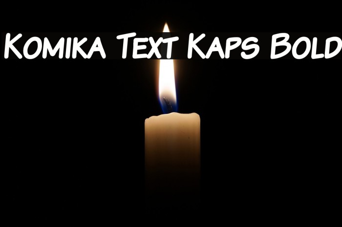 Komika Text Kaps Bold Fuentes examples