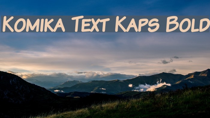 Komika Text Kaps Bold Fuentes examples