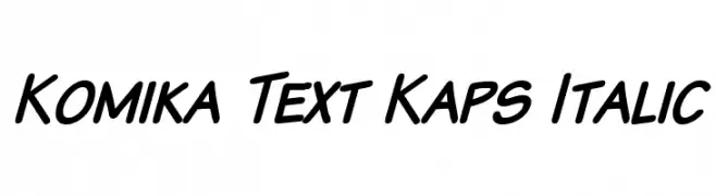 Komika Text Kaps Italic  フリーフォントのダウンロード