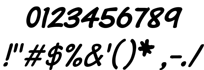 Komika Text Kaps Italic Font OTHER CHARS