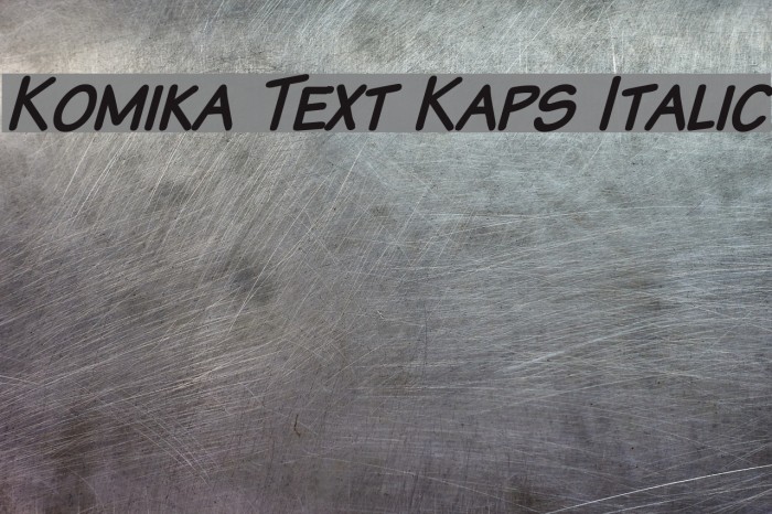 Komika Text Kaps Italic Font examples