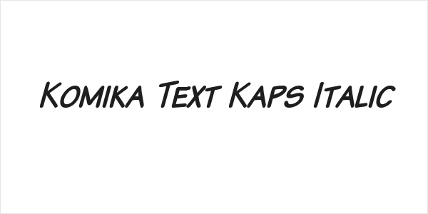 Komika Text Kaps Italic Logo